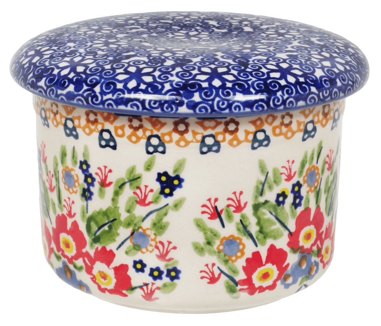 Butter Crock, 4.5" in "Poppy Persuasion" by Manufaktura | M136S-P265