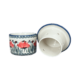 Butter Crock, 4.5" in "Poppy Paradise" by Manufaktura | M136S-PD01