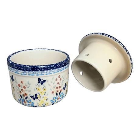Butter Crock, 4.5" in "Butterfly Bounty" by Manufaktura | M136S-WK76