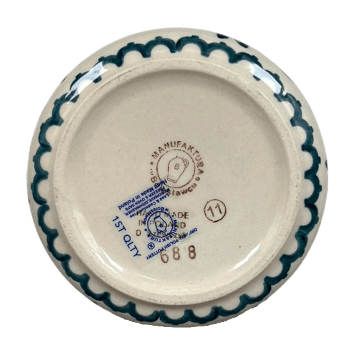 Butter Crock, 4.5" in "Woven Blues" by Manufaktura | M136T-P182