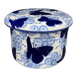 Butter Crock, 4.5" in "Blue Butterfly" by Manufaktura | M136U-AS58