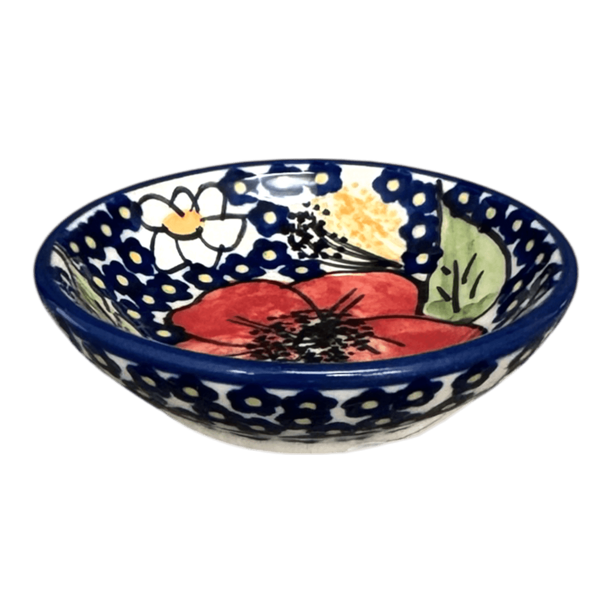 Bowl, Round, Shallow, 3" in "Poppies & Posies" by Manufaktura | M150S-IM02