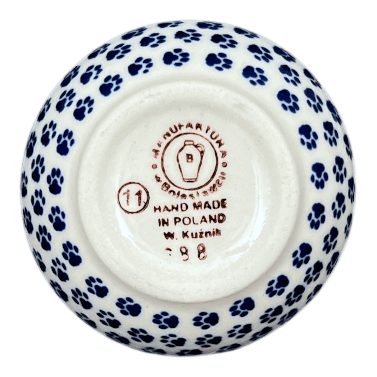 Bowl, Round, Shallow, 3" in "Kitty Cat Path" by Manufaktura | M150T-KOT6