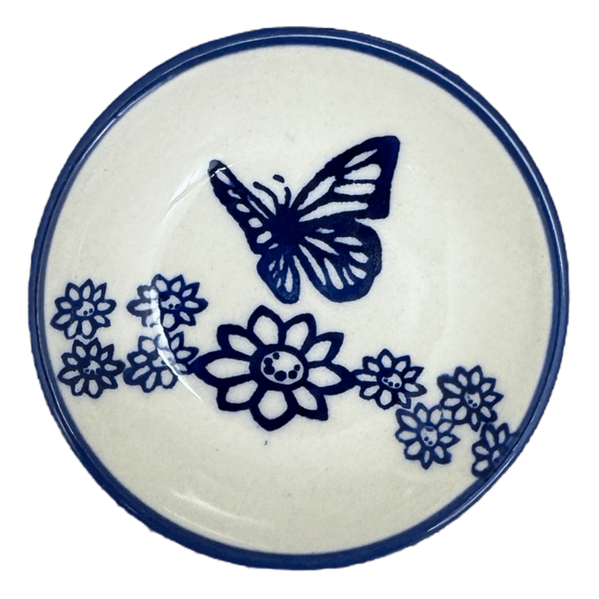 Bowl, Round, Shallow, 3" in "Butterfly Garden" by Manufaktura | M150T-MOT1