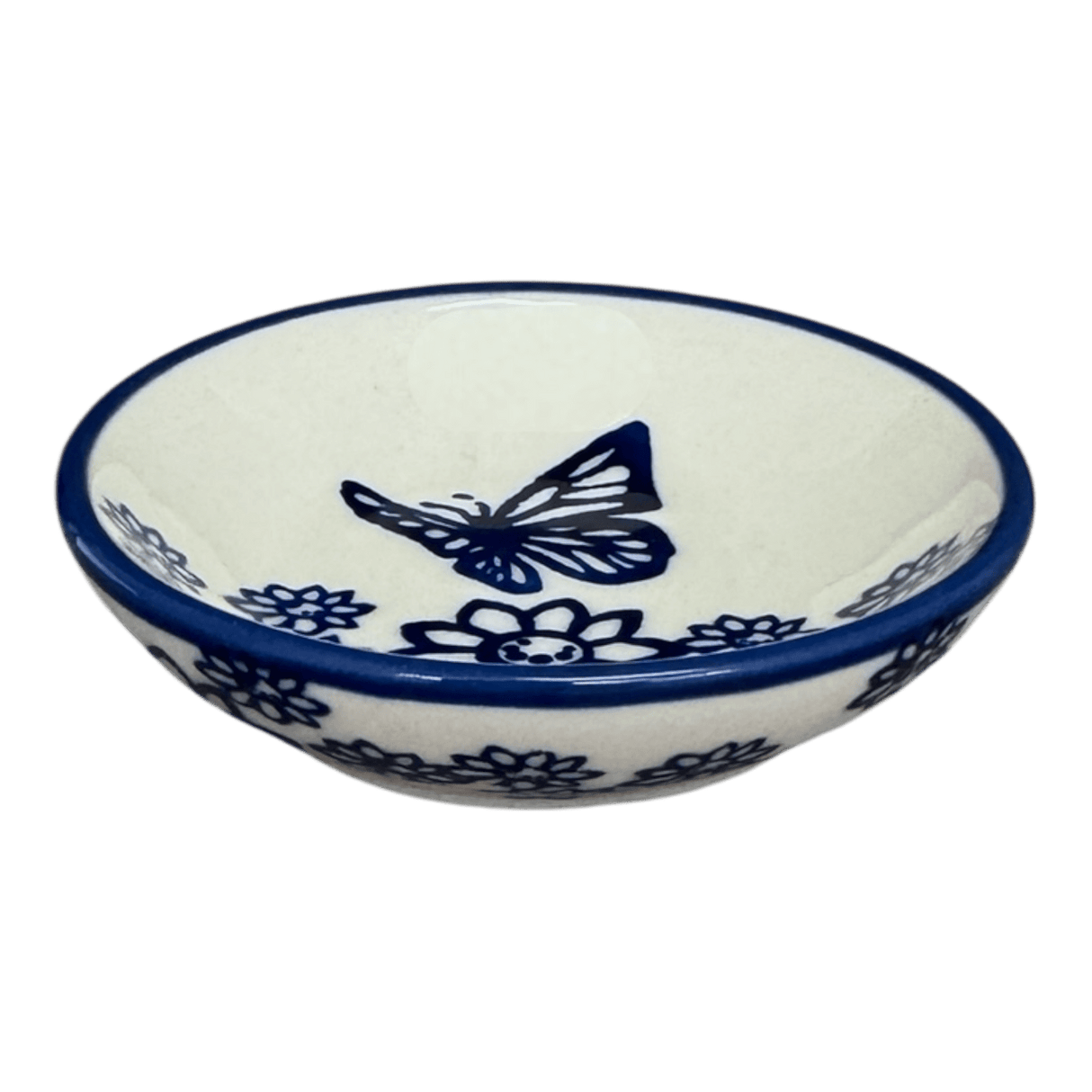 Bowl, Round, Shallow, 3" in "Butterfly Garden" by Manufaktura | M150T-MOT1