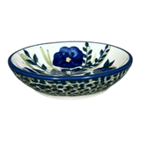 Bowl, Round, Shallow, 3" in "Bouncing Blue Blossoms" by Manufaktura | M150U-IM03