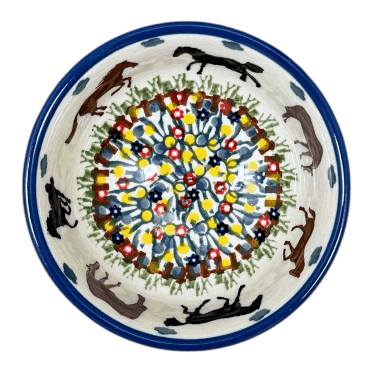 Bowl, Round, Dipping, 4.25" in "Wild Horses" by Manufaktura | M153S-INK1