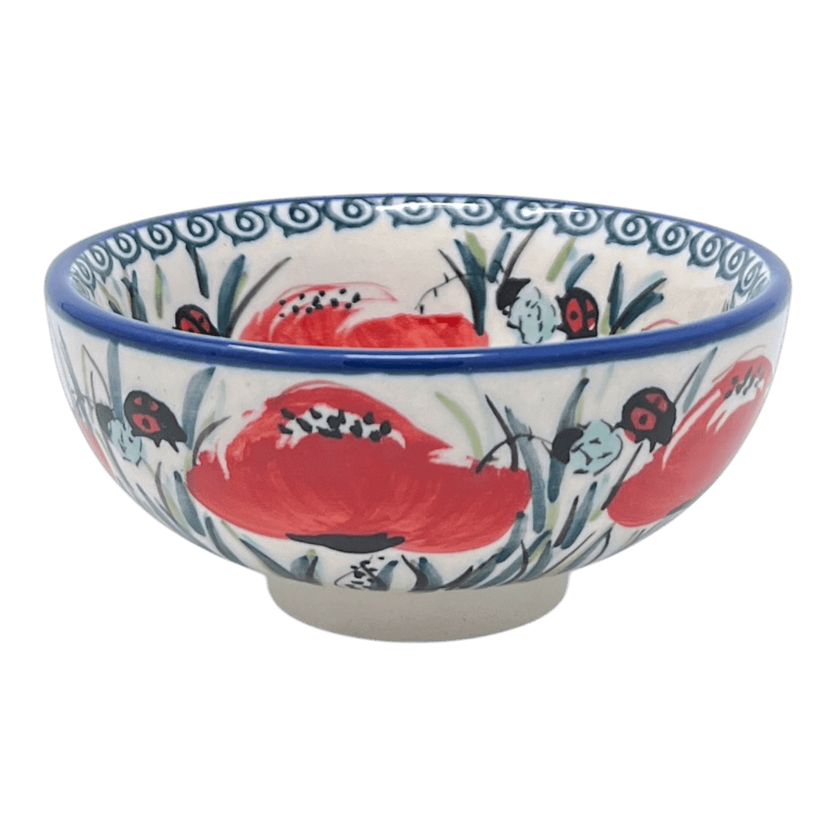 Bowl, Round, Dipping, 4.25" in "Poppy Paradise" by Manufaktura | M153S-PD01