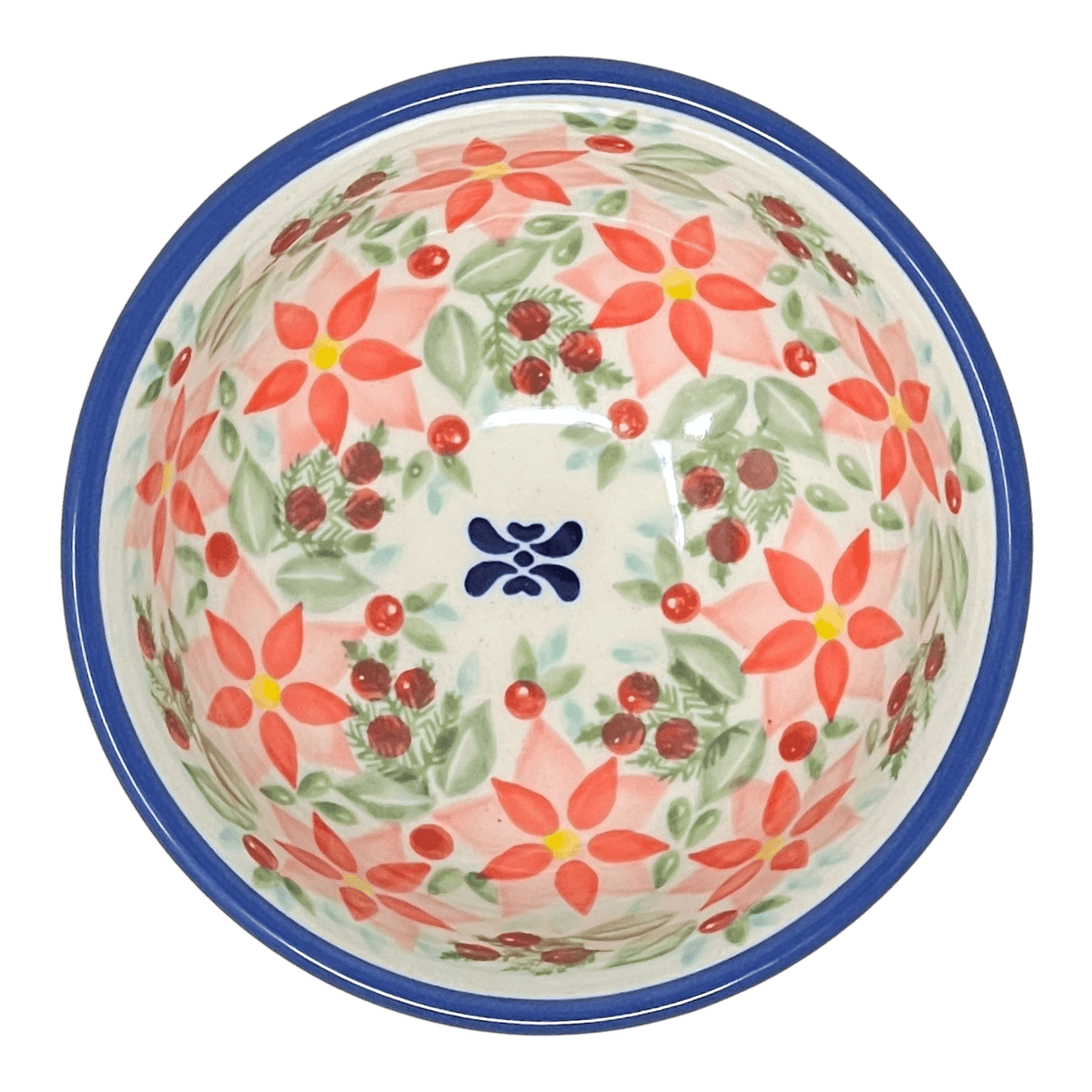Bowl, Round, Dipping, 4.25" in "Pink Poinsettia" by Manufaktura | M153S-PS14