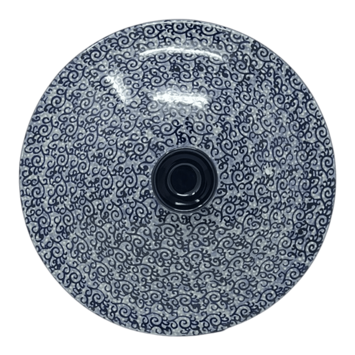 Bowl, Round, with Lid, 9.5" in "Blue Life" by Manufaktura | M159S-EO39