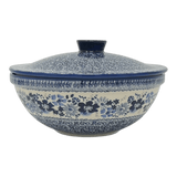 Bowl, Round, with Lid, 9.5" in "Blue Life" by Manufaktura | M159S-EO39