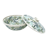 Bowl, Round, with Lid, 9.5" in "Scattered Ferns" by Manufaktura | M159S-GZ39
