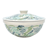 Bowl, Round, with Lid, 9.5" in "Scattered Ferns" by Manufaktura | M159S-GZ39