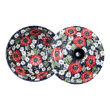 Bowl, Round, with Lid, 9.5" in "Poppies & Posies" by Manufaktura | M159S-IM02