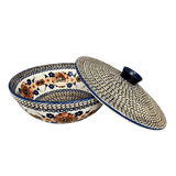 Bowl, Round, with Lid, 9.5" in "Bouquet in a Basket" by Manufaktura | M159S-JZK
