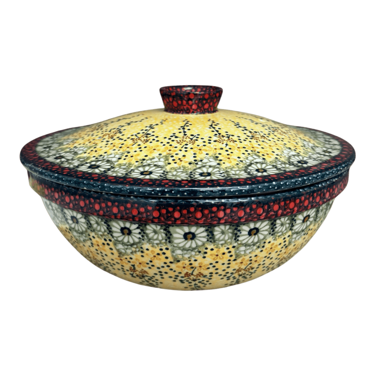 Bowl, Round, with Lid, 9.5" in "Sunshine Grotto" by Manufaktura | M159S-WK52