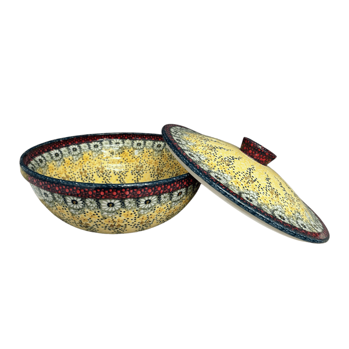Bowl, Round, with Lid, 9.5" in "Sunshine Grotto" by Manufaktura | M159S-WK52