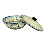 Bowl, Round, with Lid, 9.5" in "Soaring Swallows" by Manufaktura | M159S-WK57
