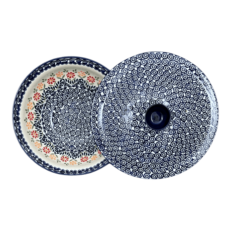 Bowl, Round, with Lid, 9.5" in "Flower Power" by Manufaktura | M159T-JS14
