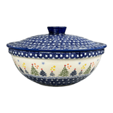 Bowl, Round, with Lid, 9.5" in "Festive Forest" by Manufaktura | M159U-INS6
