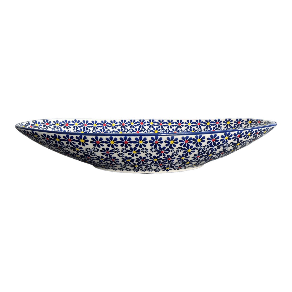 Bowl, Oblong, Serving, Large, 15.75" x 8.25" in "Field of Daisies" by Manufaktura | M168S-S001