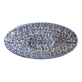 Polish Pottery Large Oblong Serving Bowl (Field of Daisies) | M168S-S001 Additional Image at PolishPotteryOutlet.com