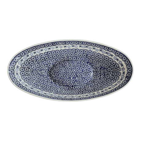 Bowl, Oblong, Serving, Large, 15.75" x 8.25" in "Butterfly Border" by Manufaktura | M168T-P249