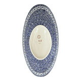 Bowl, Oblong, Serving, Large, 15.75" x 8.25" in "Butterfly Border" by Manufaktura | M168T-P249