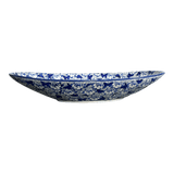 Bowl, Oblong, Serving, Large, 15.75" x 8.25" in "Dusty Blue Butterflies" by Manufaktura | M168U-AS56