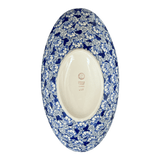 Bowl, Oblong, Serving, Large, 15.75" x 8.25" in "Dusty Blue Butterflies" by Manufaktura | M168U-AS56