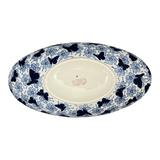 Bowl, Oblong, Serving, Large, 15.75" x 8.25" in "Blue Butterfly" by Manufaktura | M168U-AS58