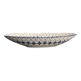 Bowl, Oblong, Serving, Large, 15.75" x 8.25" in "Diamond Blossoms" by Manufaktura | M168U-ZP03