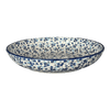 Polish Pottery 11.75" Shallow Salad Bowl (Scattered Blues) | M173S-AS45 at PolishPotteryOutlet.com