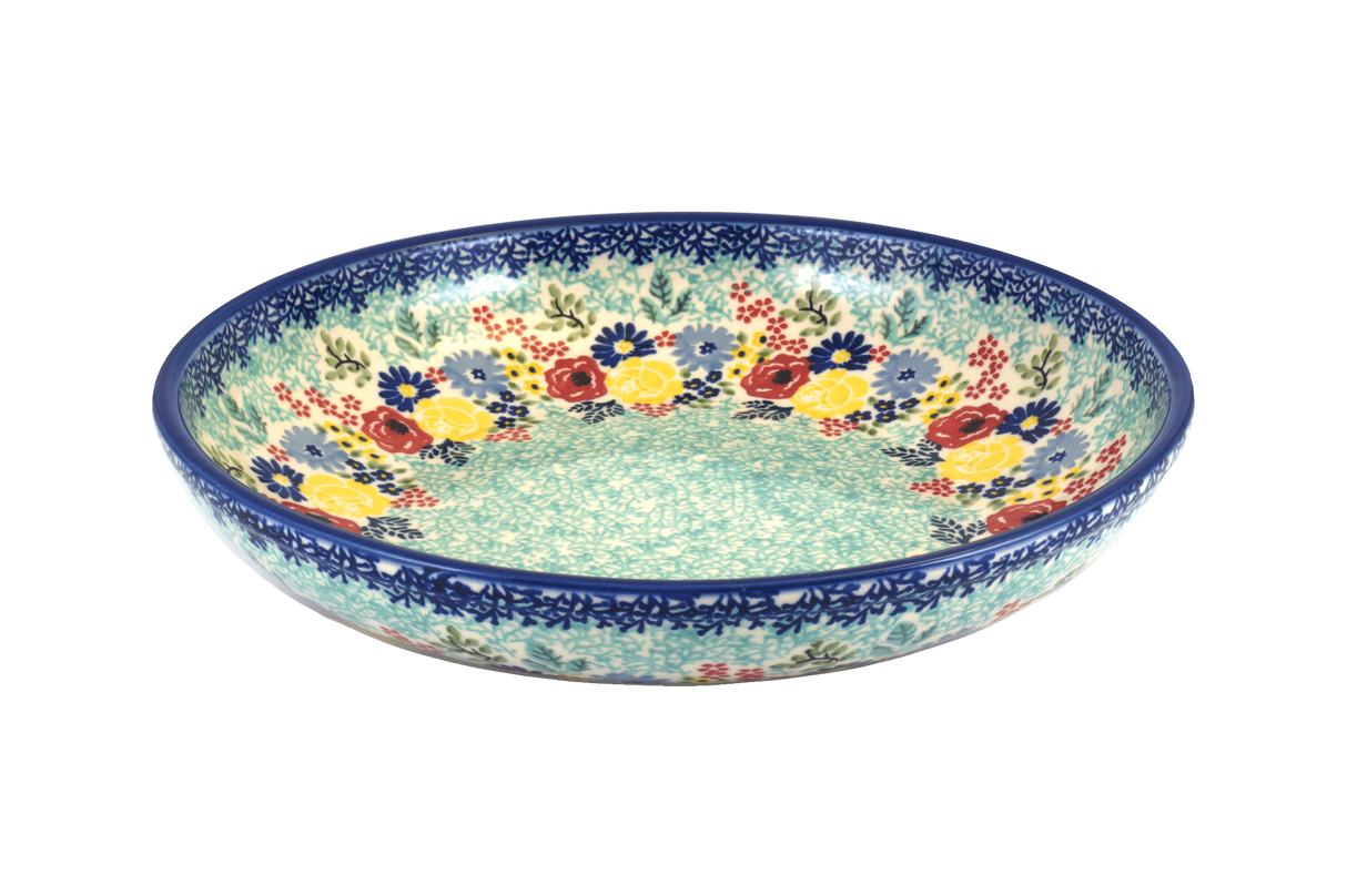 Bowl, Round, Shallow, Salad, 11.75" in "Garden Party" by Manufaktura | M173S-BUK1