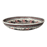 Bowl, Round, Shallow, Salad, 11.75" in "Duet in Black & Red" by Manufaktura | M173S-DPCC