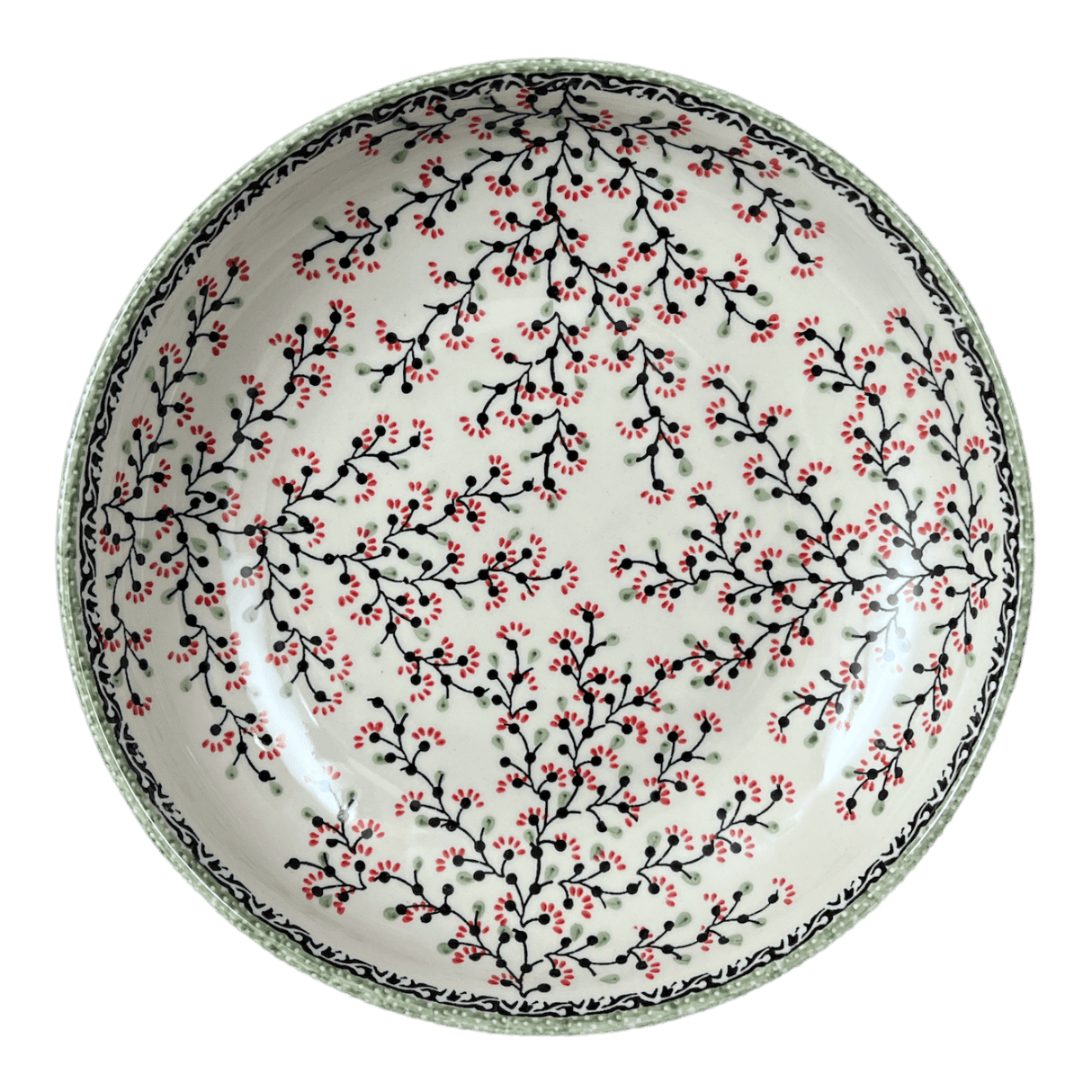 Bowl, Round, Shallow, Salad, 11.75" in "Cherry Blossoms" by Manufaktura | M173S-DPGJ