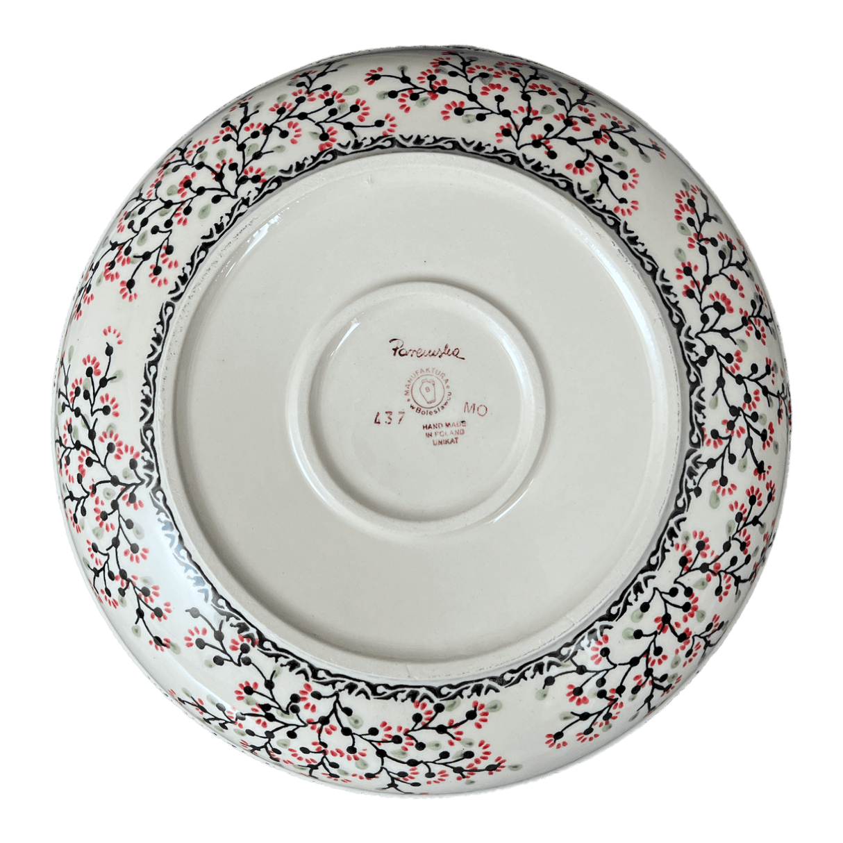 Bowl, Round, Shallow, Salad, 11.75" in "Cherry Blossoms" by Manufaktura | M173S-DPGJ