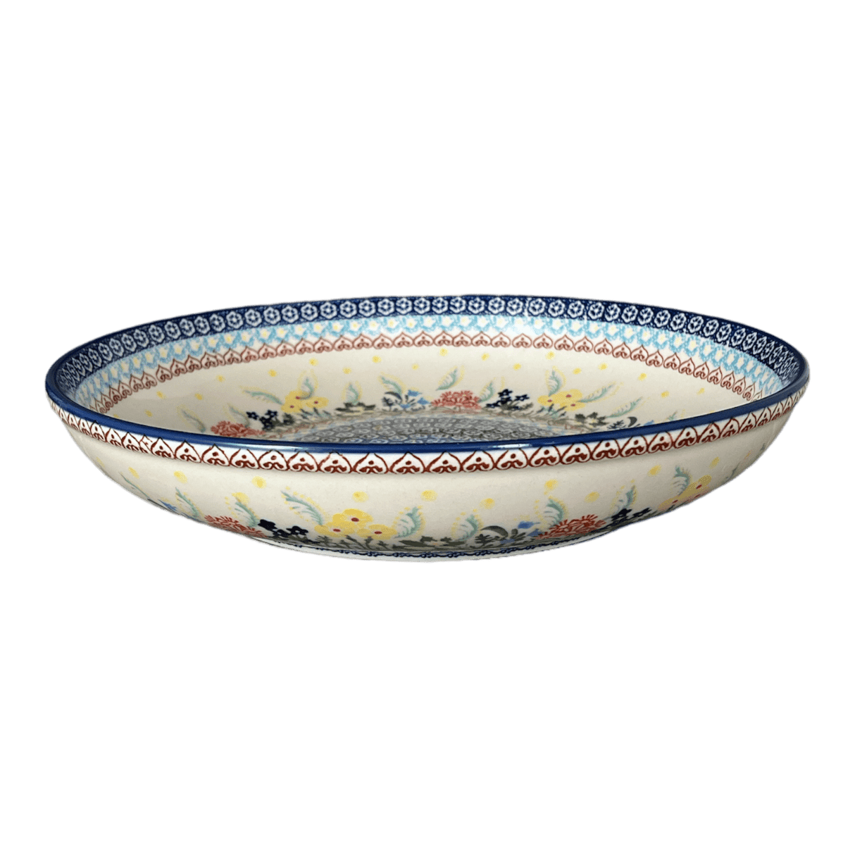 Bowl, Round, Shallow, Salad, 11.75" in "Beautiful Botanicals" by Manufaktura | M173S-DPOG