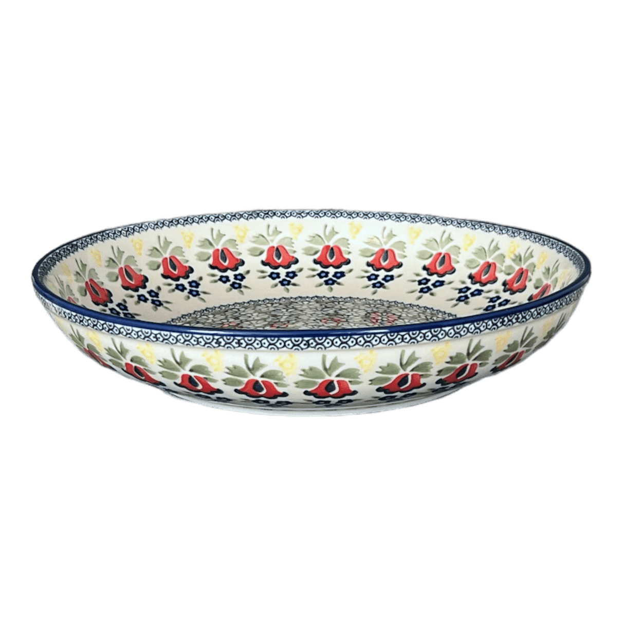 Bowl, Round, Shallow, Salad, 11.75" in "Coral Bells" by Manufaktura | M173S-DPSD