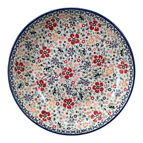 Bowl, Round, Shallow, Salad, 11.75" in "Full Bloom" by Manufaktura | M173S-EO34