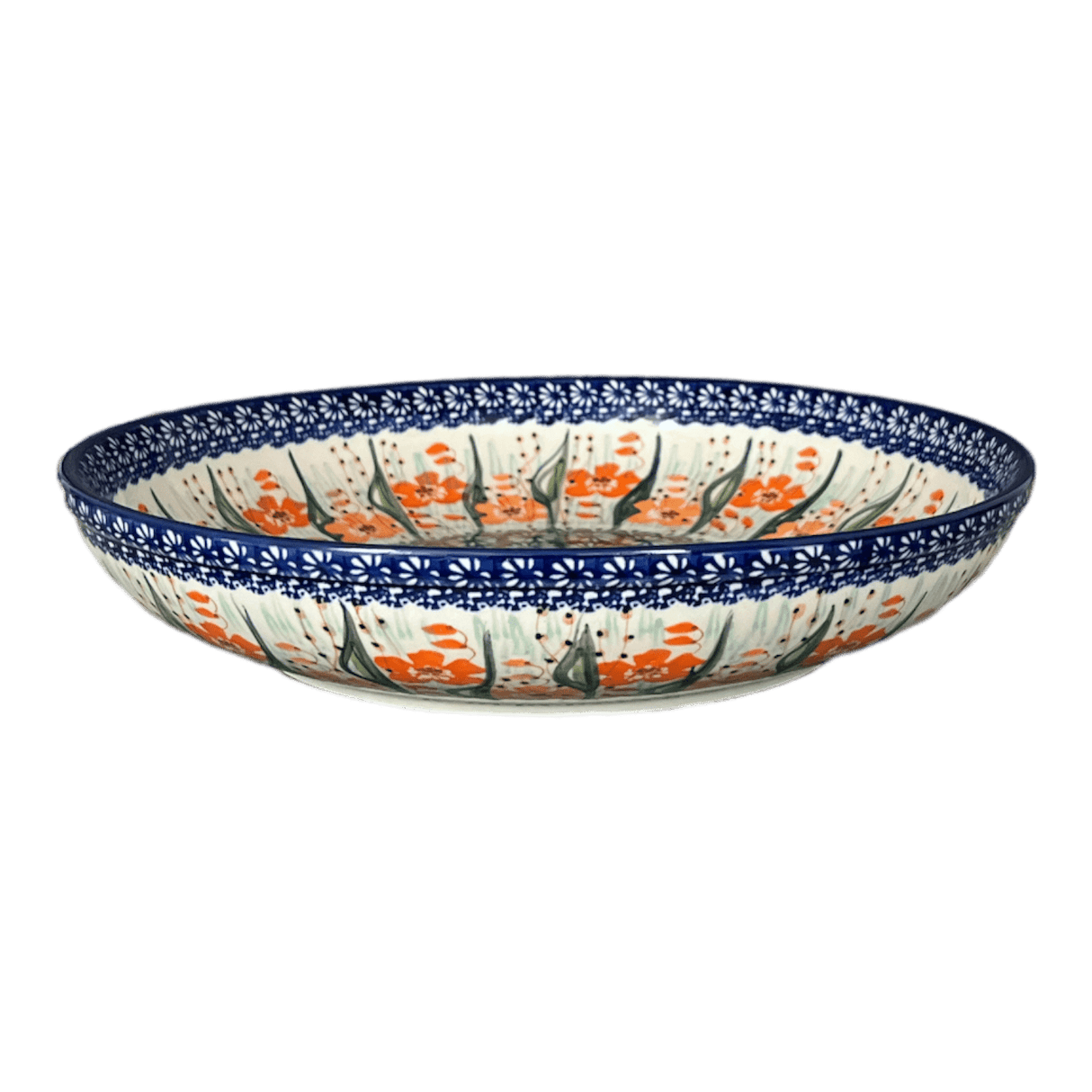 Bowl, Round, Shallow, Salad, 11.75" in "Sun-Kissed Garden" by Manufaktura | M173S-GM15