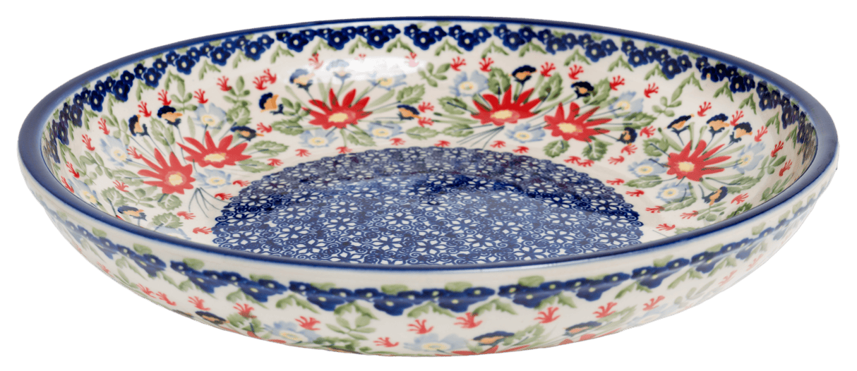 Bowl, Round, Shallow, Salad, 11.75" in "Floral Fantasy" by Manufaktura | M173S-P260