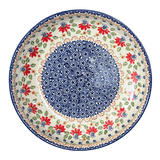 Bowl, Round, Shallow, Salad, 11.75" in "Mediterranean Blossoms" by Manufaktura | M173S-P274