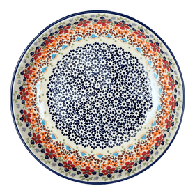Polish Pottery 11.75" Shallow Salad Bowl (Stellar Celebration) | M173S-P309 Additional Image at PolishPotteryOutlet.com