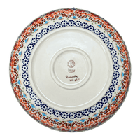 A picture of a Polish Pottery 11.75" Shallow Salad Bowl (Stellar Celebration) | M173S-P309 as shown at PolishPotteryOutlet.com/products/11-75-bowl-stellar-celebration-m173s-p309
