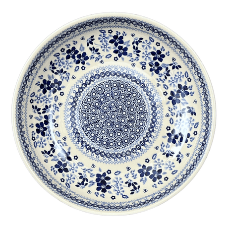 Bowl, Round, Shallow, Salad, 11.75" in "Duet in Blue" by Manufaktura | M173S-SB01