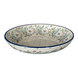 Bowl, Round, Shallow, Salad, 11.75" in "Daisy Bouquet" by Manufaktura | M173S-TAB3
