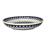 Bowl, Round, Shallow, Salad, 11.75" in "Peacock in Line" by Manufaktura | M173T-54A