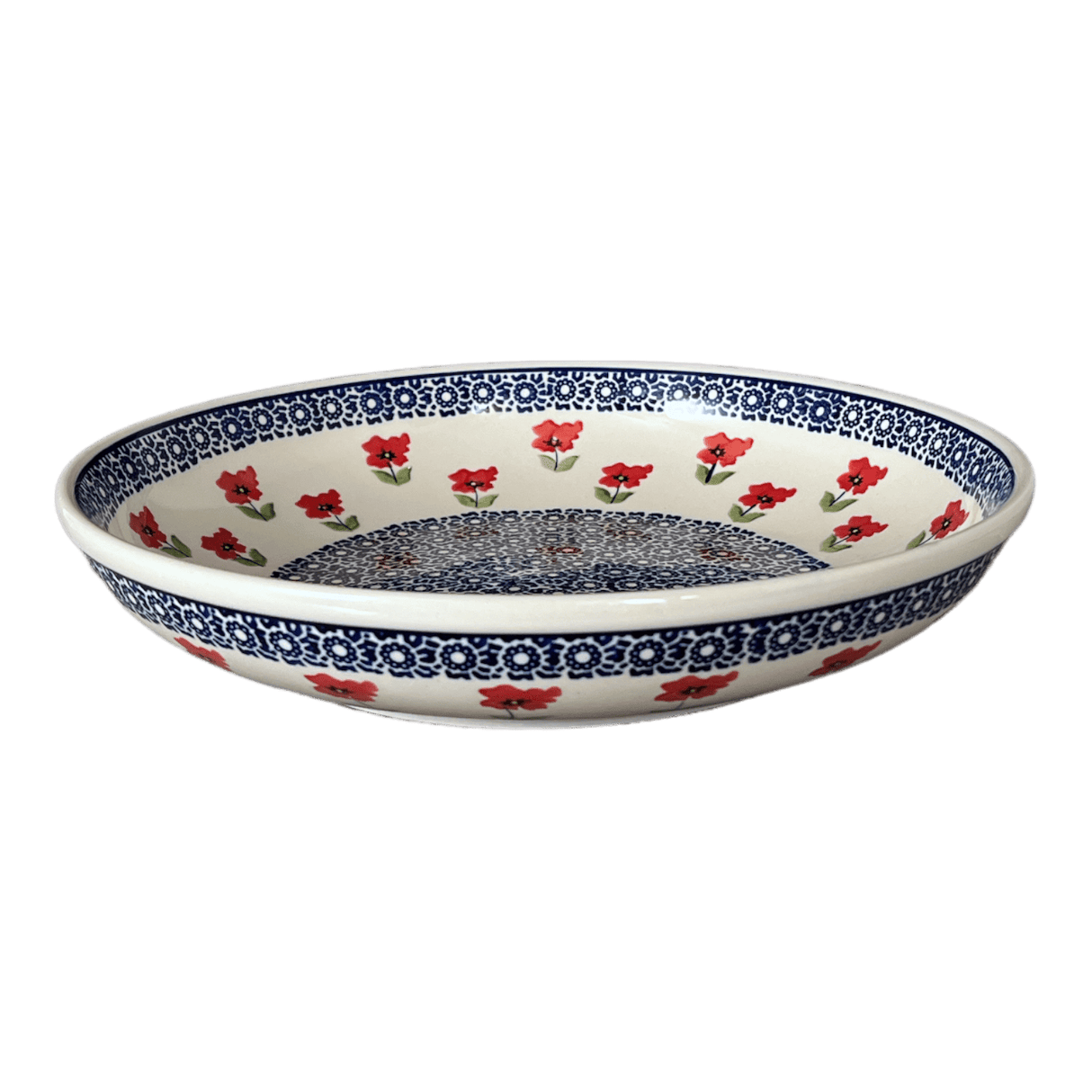 Bowl, Round, Shallow, Salad, 11.75" in "Poppy Garden" by Manufaktura | M173T-EJ01