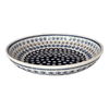 Polish Pottery 11.75" Shallow Salad Bowl (Floral Chain) | M173T-EO37 at PolishPotteryOutlet.com